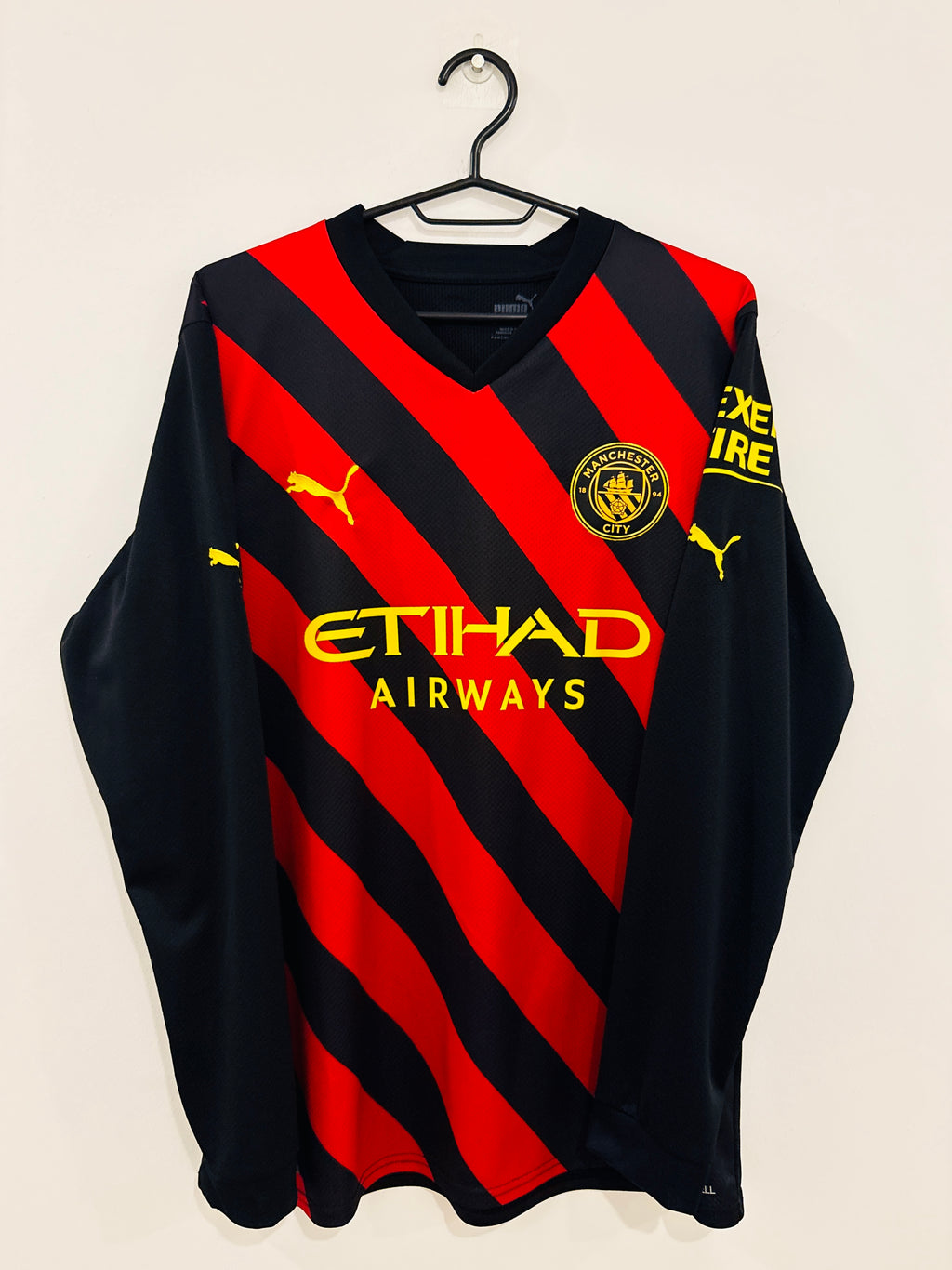 Manchester City Auswärts Langarm Trikot 2022/2023 M #17 Kevin De Bruyne