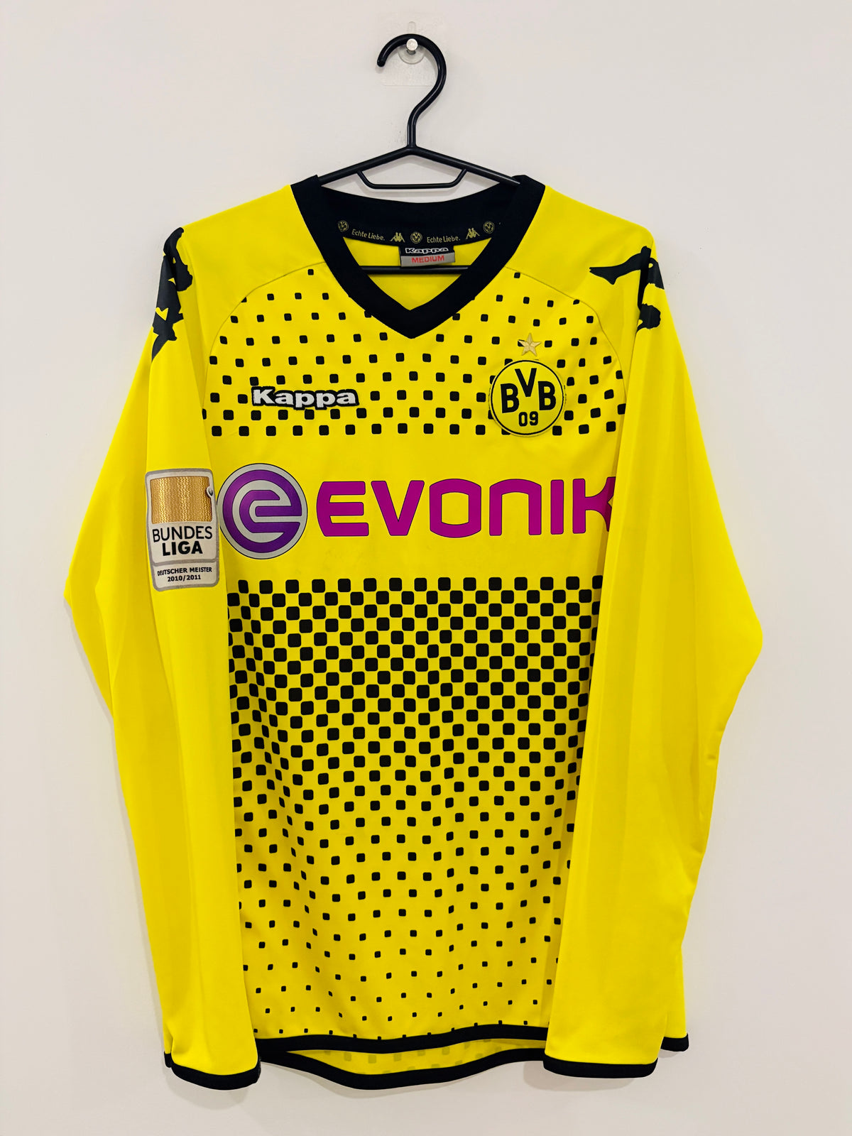 Borussia Dortmund/BVB Heim Langarm Trikot 2011/2012 M #7 Moritz Leitner