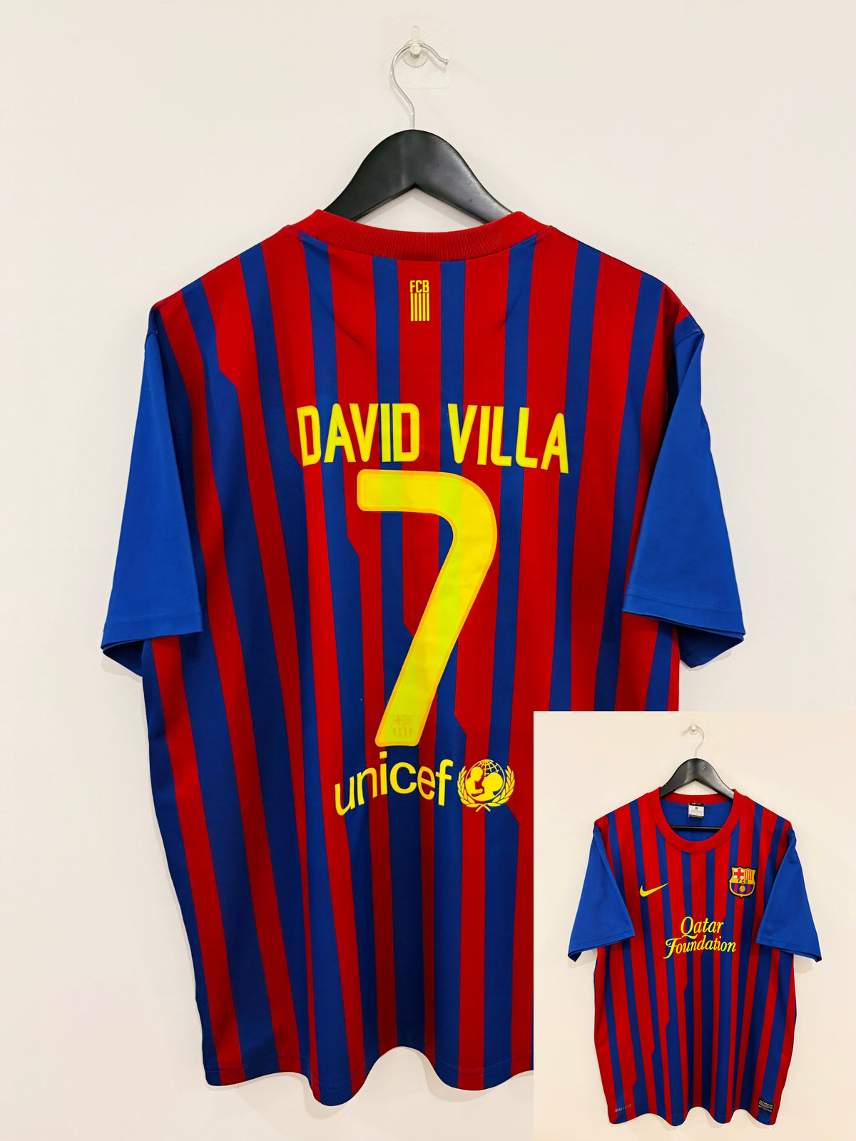 FC Barcelona Heim Trikot 2011/2012 XL #7 David Villa