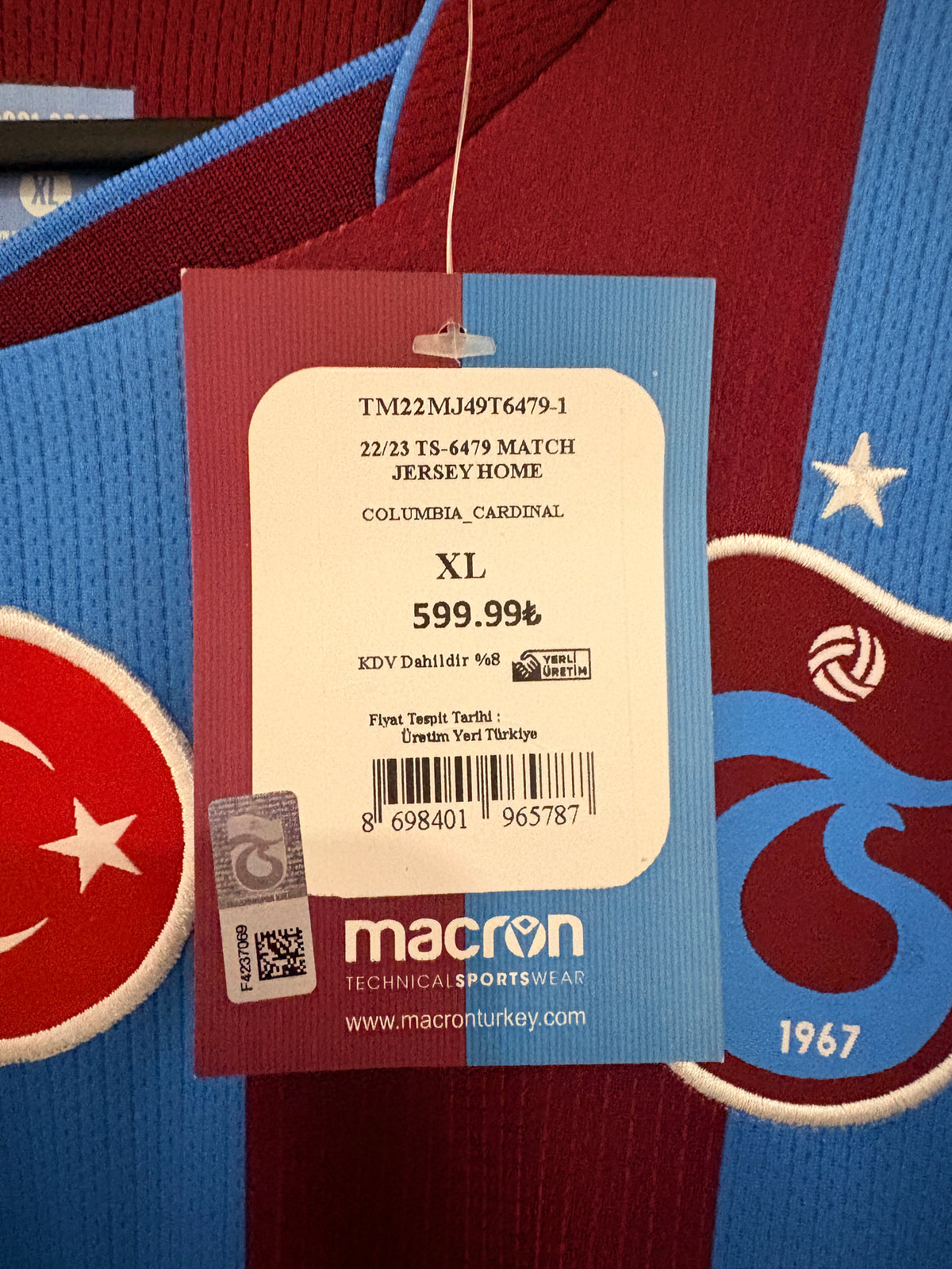Trabzonspor Heim Trikot 2022/2023 XL Neu mit Etikett/BNWT