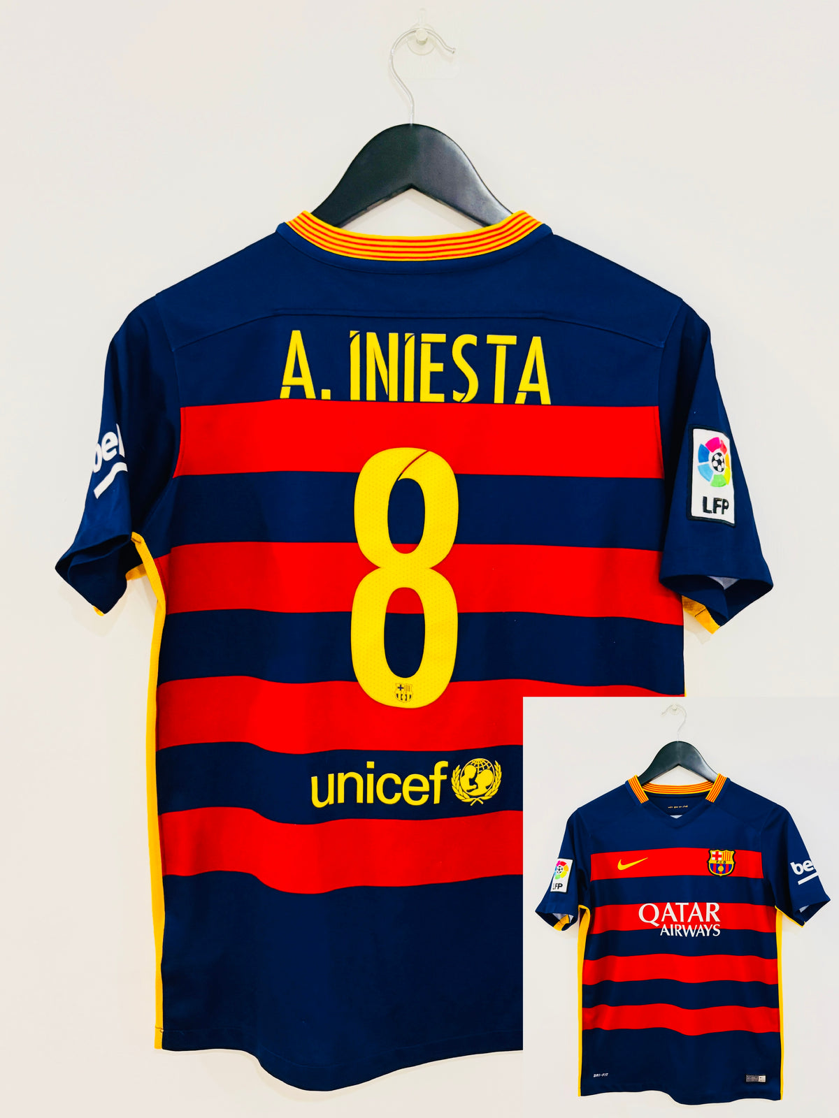 FC Barcelona Heim Trikot 2015/2016 S #8 Andres Iniesta