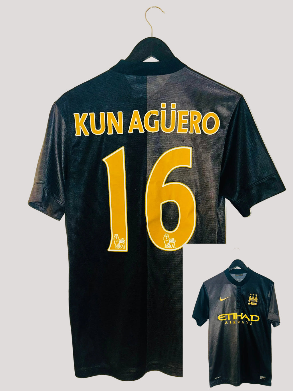 Manchester/Man City Auswärts Trikot 2013/2014 S #16 Sergio Kun Agüero