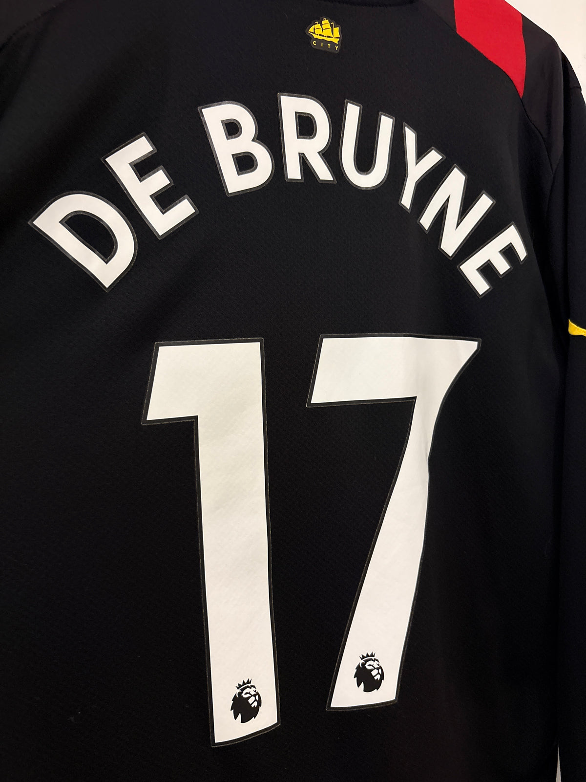 Manchester City Auswärts Langarm Trikot 2022/2023 M #17 Kevin De Bruyne