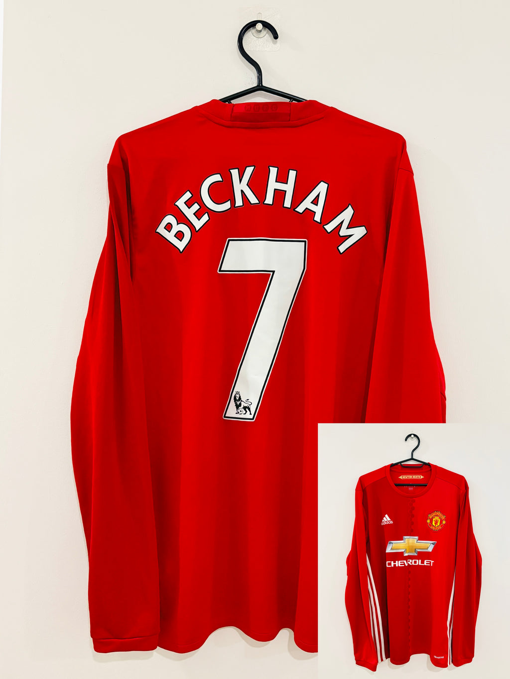 Manchester United/ManU Heim Langarm Trikot 2016/2017 M #7 David Beckham