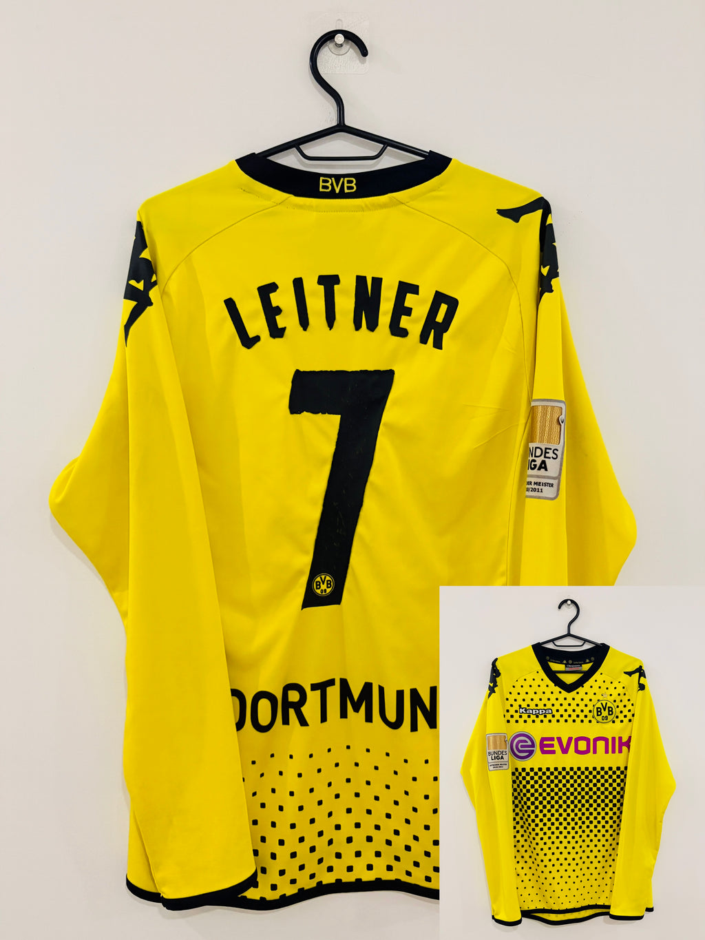 Borussia Dortmund/BVB Heim Langarm Trikot 2011/2012 M #7 Moritz Leitner