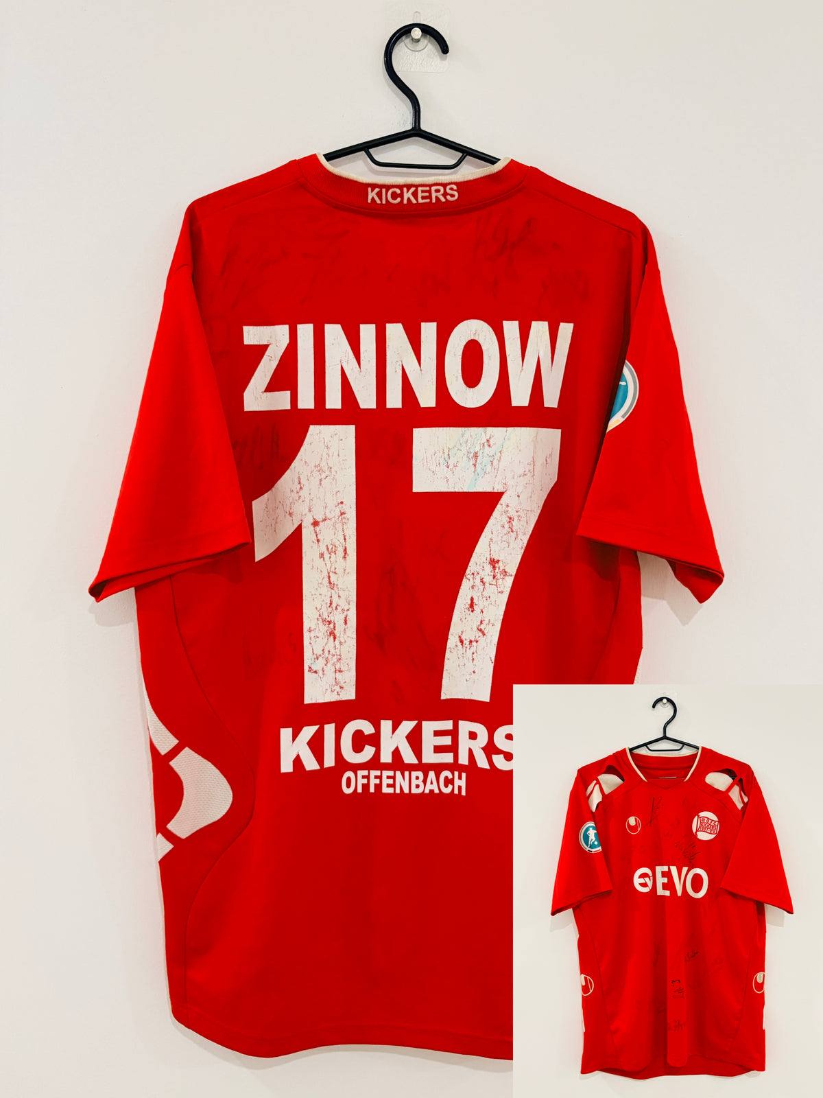 Offenbacher Kickers Heim Trikot 2008/2009 L #17 Stefan Zinnow + Autogramme
