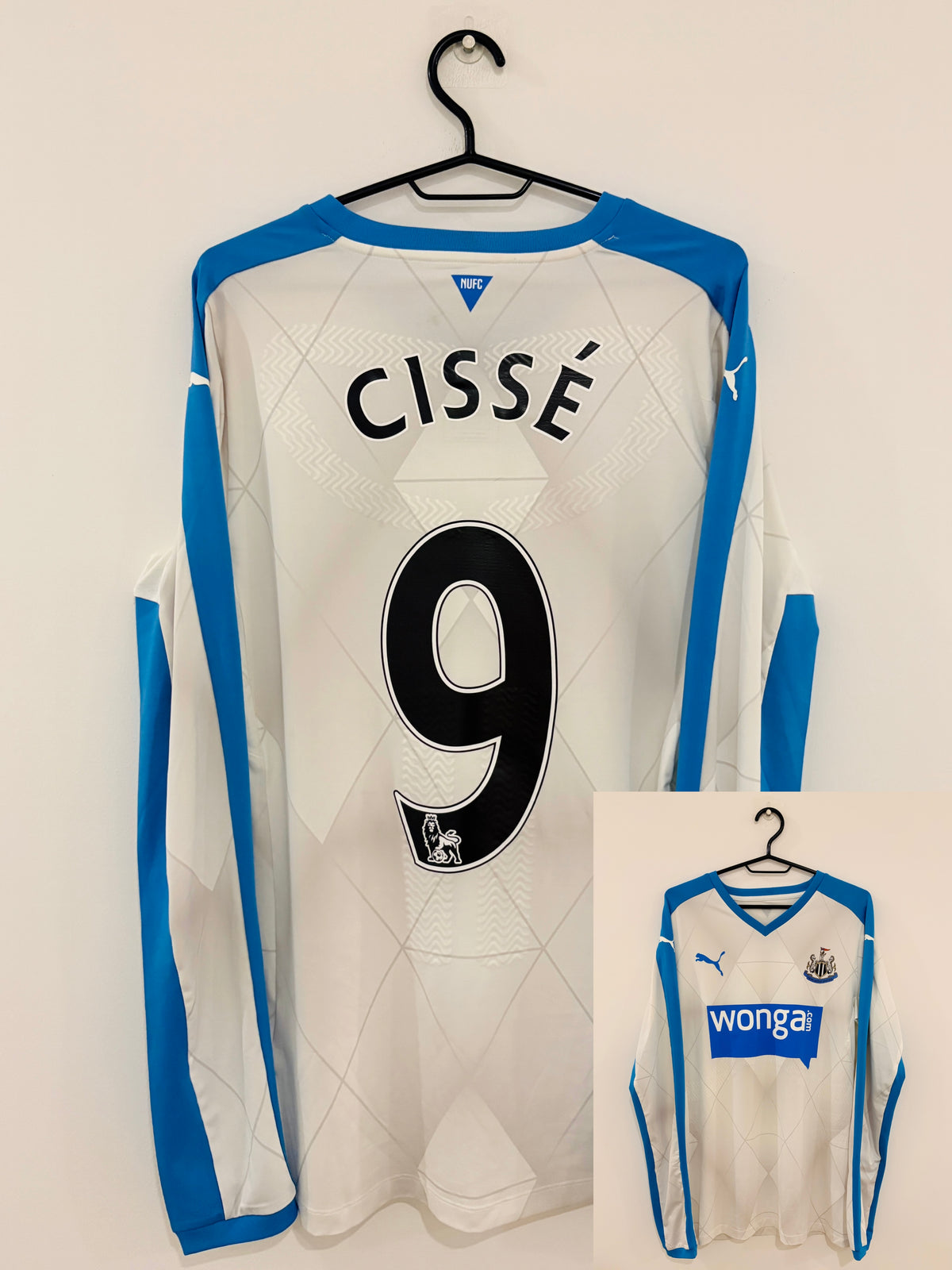 Newcastle United Auswärts Langarm Trikot 2015/2016 L #9 Papiss Cissé