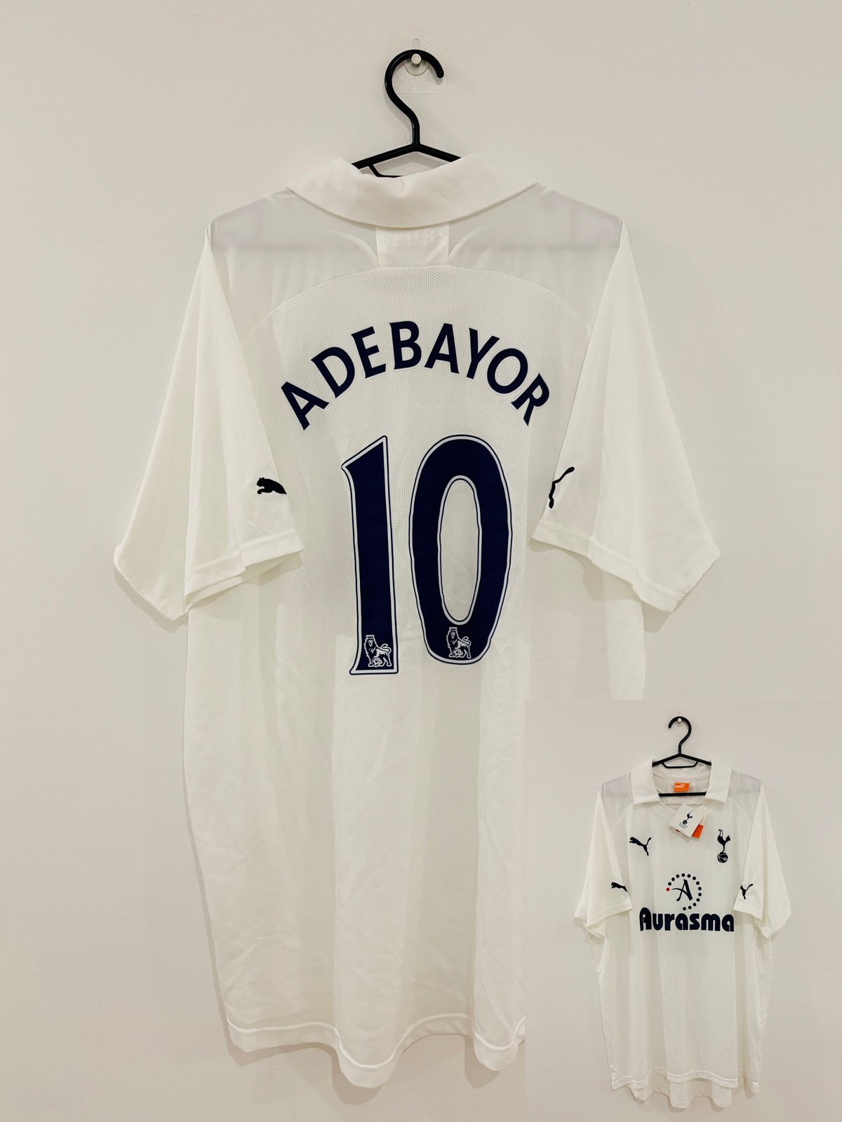 Tottenham Hotspur Heim Trikot 2011/2012 XL #10 Emmanuel Adebayor Neu mit Etikett/BNWT