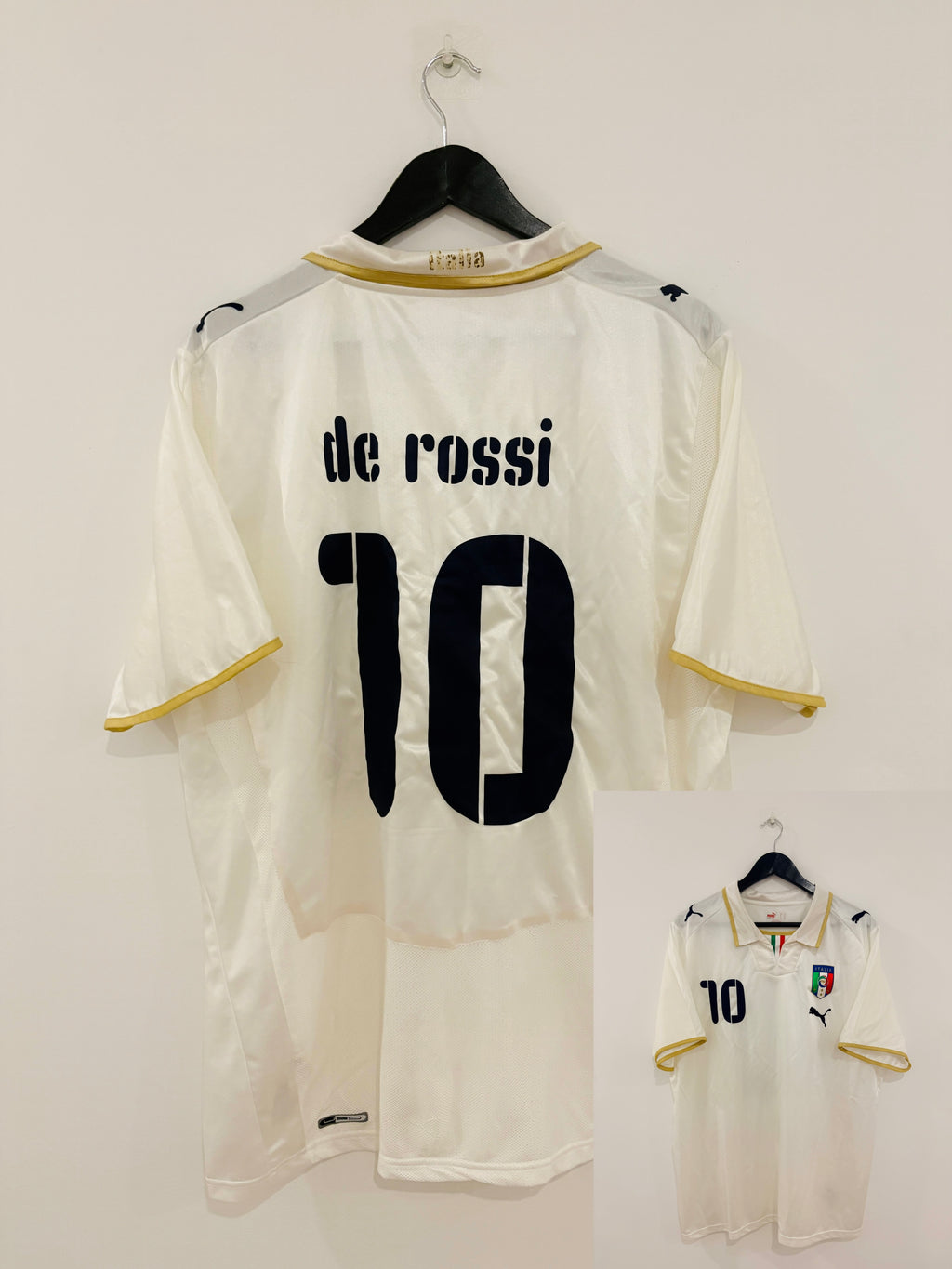 Italien Auswärts Trikot 2007/2008 XL #10 Daniele De Rossi