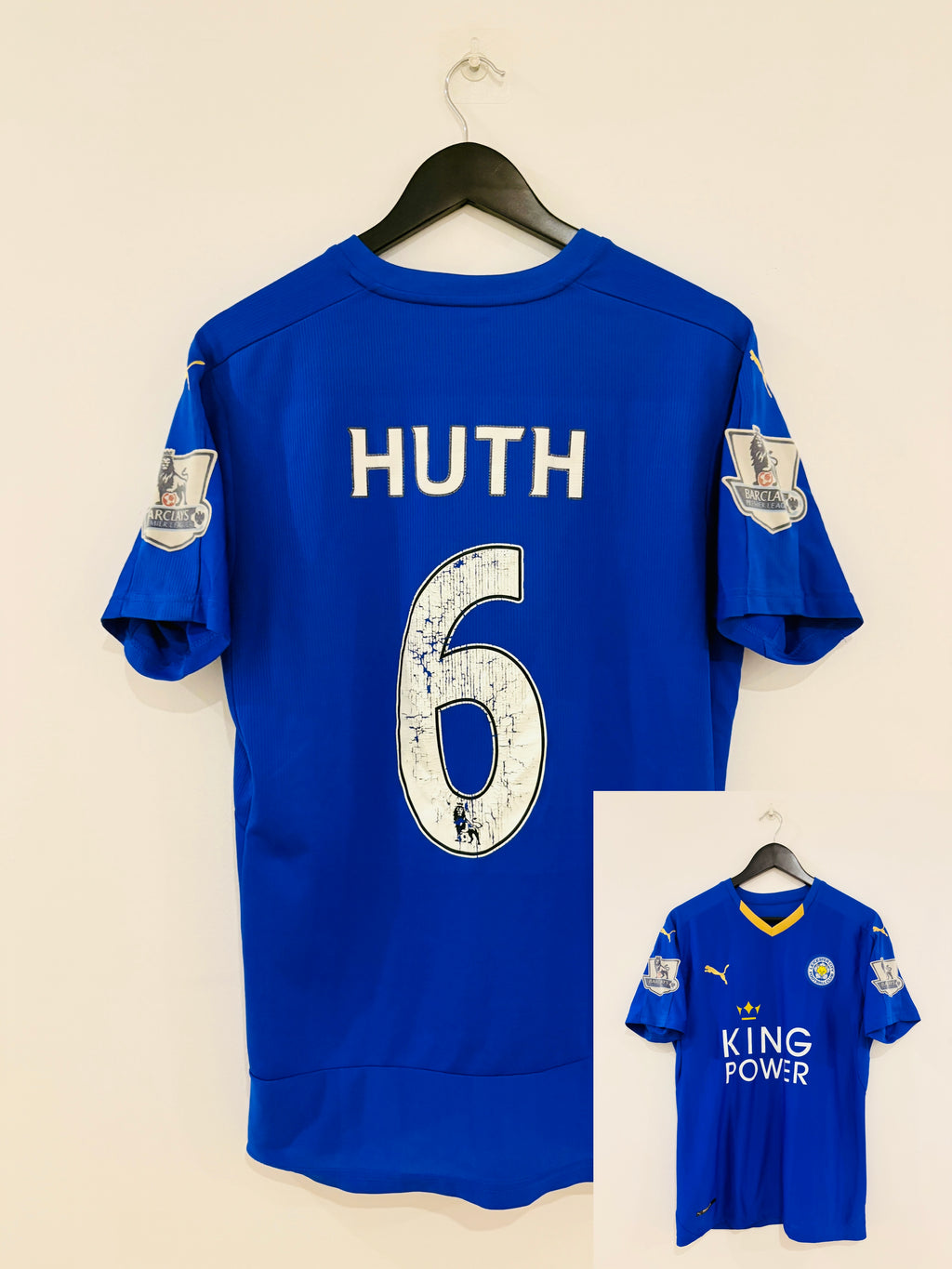 Leicester City Heim Trikot 2015/2016 M #6 Robert Huth