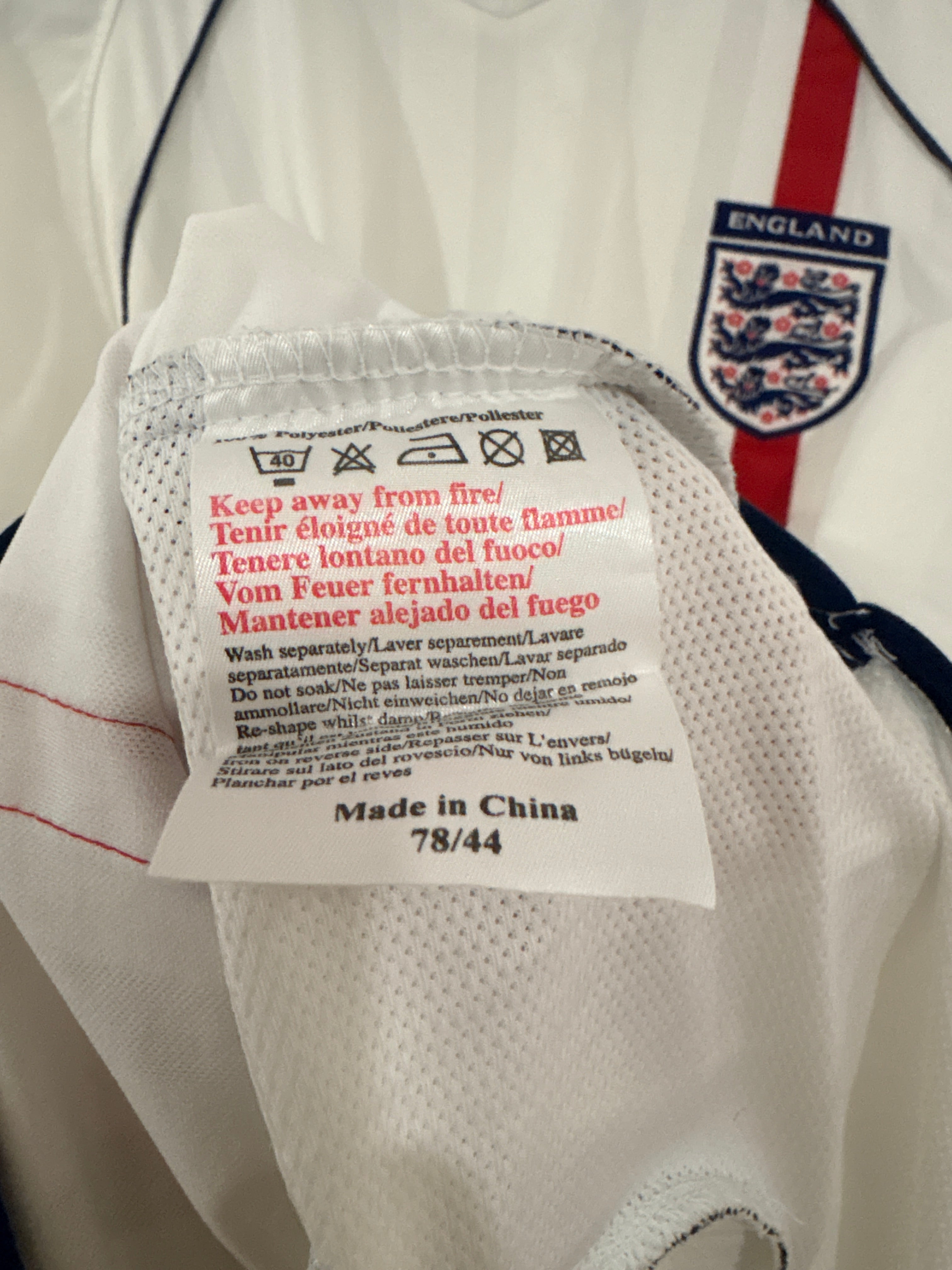 England Trikot 2001-2003 L #7 David Beckham