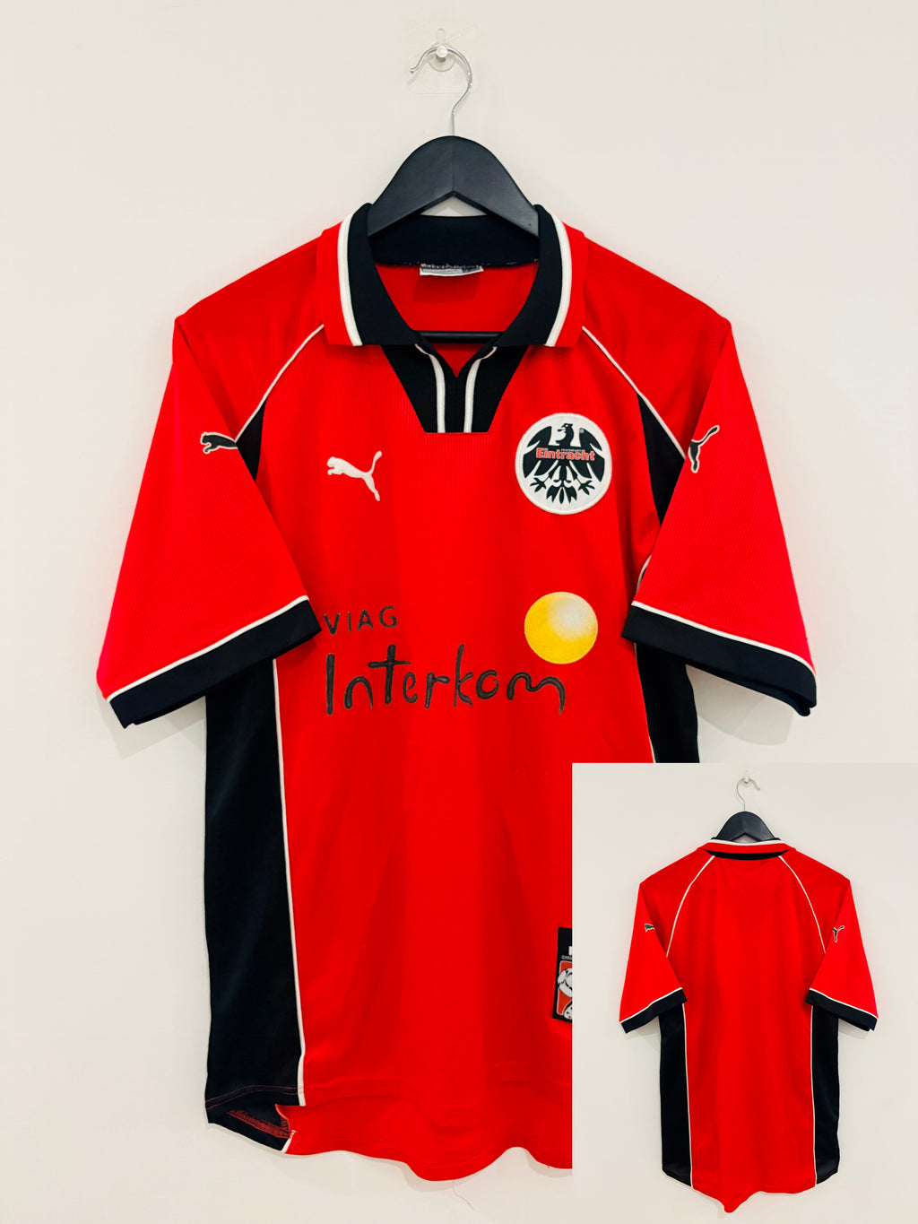 SG Eintracht Frankfurt Heim Trikot 1998/1999 S (schwarzer Sponsor/VIAG Interkom)